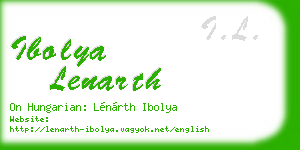 ibolya lenarth business card