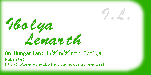 ibolya lenarth business card